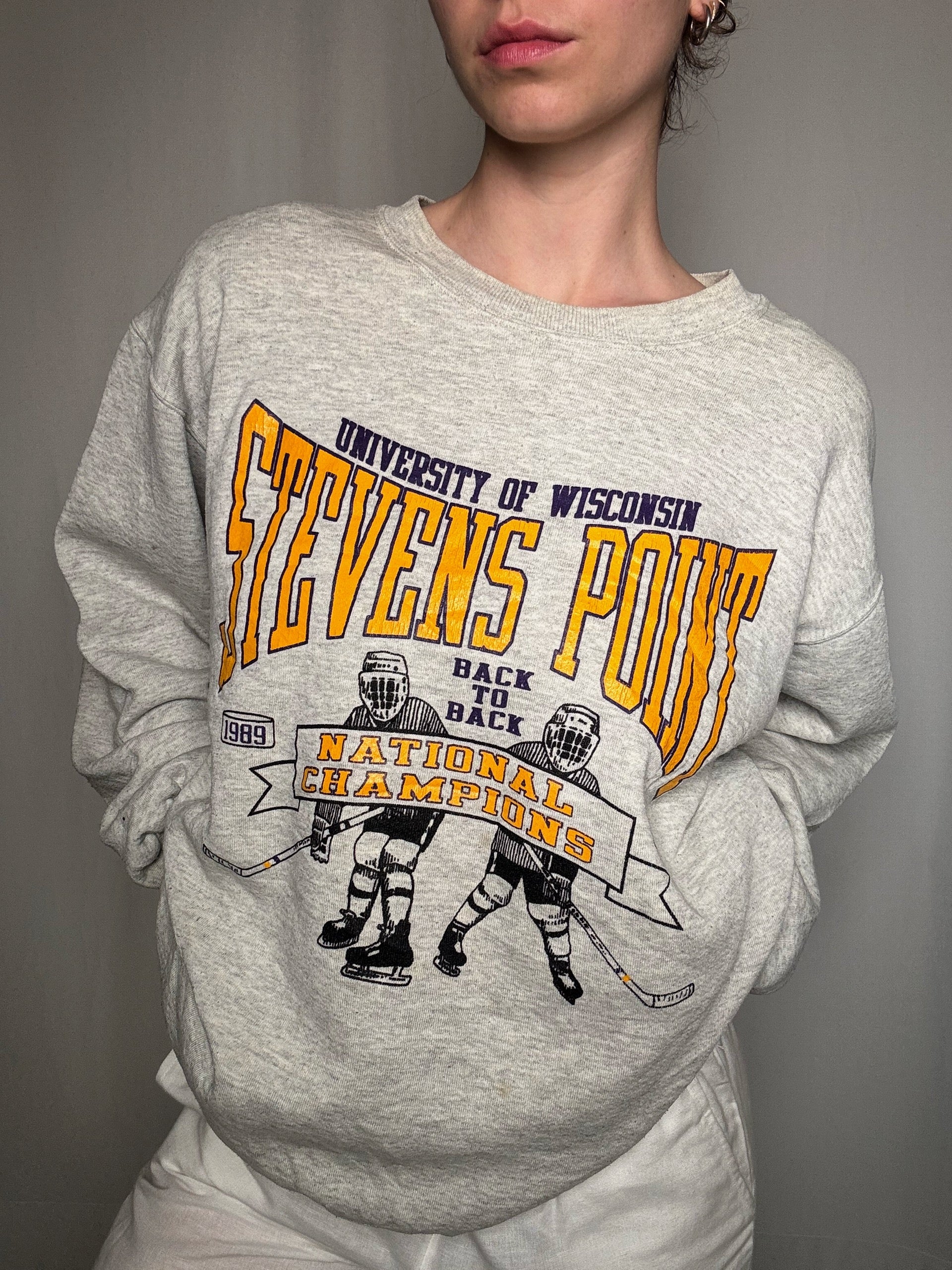 Sweat gris University of Wisconsin XXL vintage