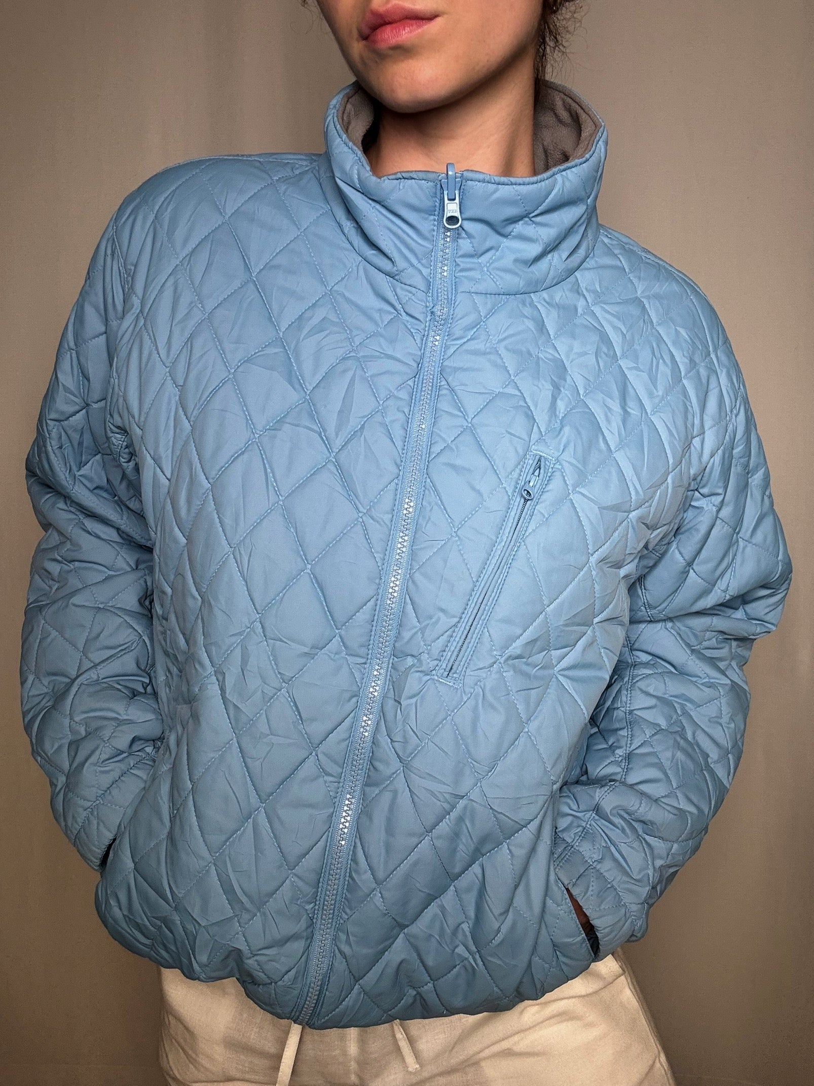 Matelassée bleu ciel Columbia L vintage