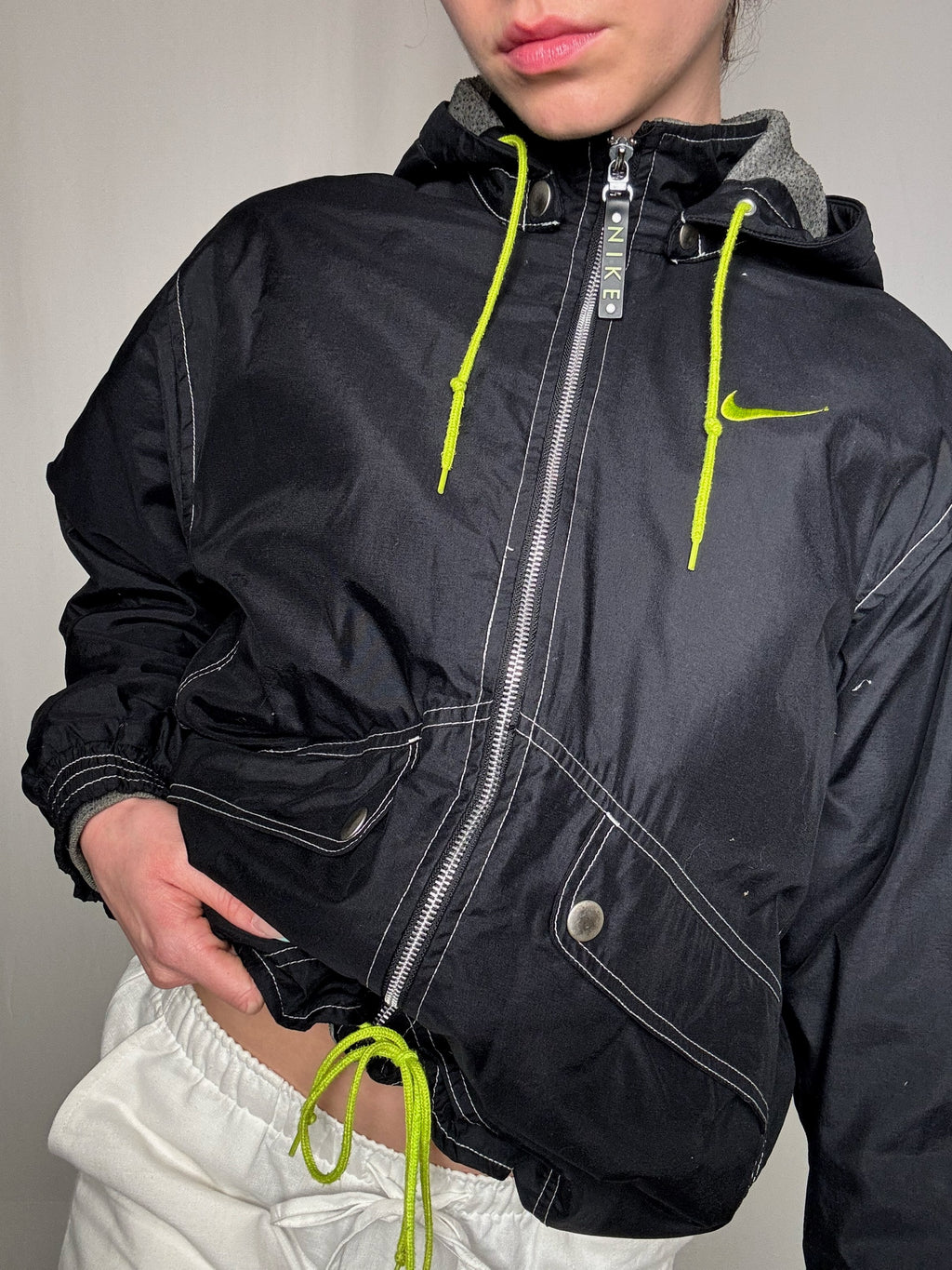Coupe vent noir Nike S vintage