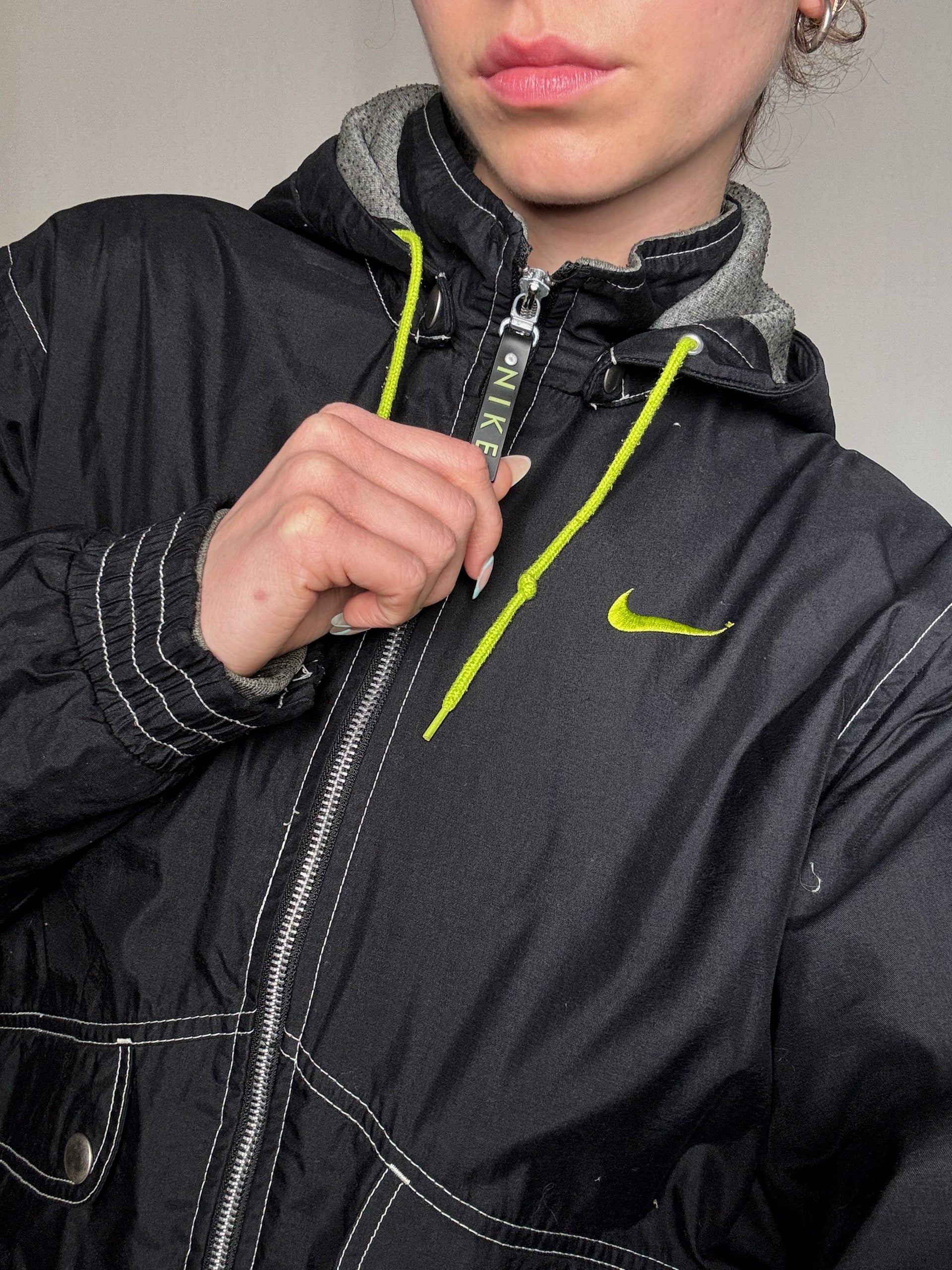 Coupe vent noir Nike S vintage