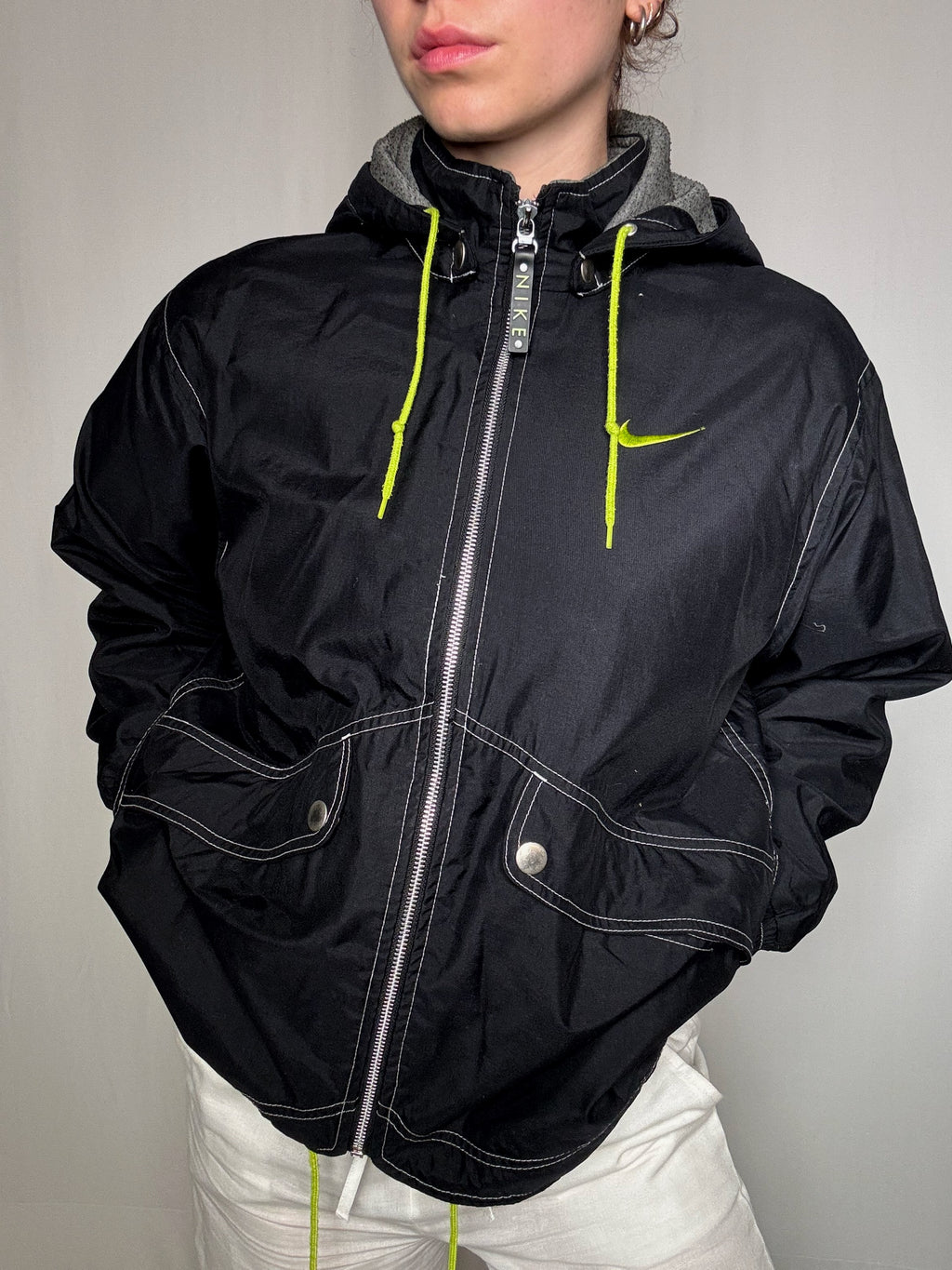 Coupe vent noir Nike S vintage