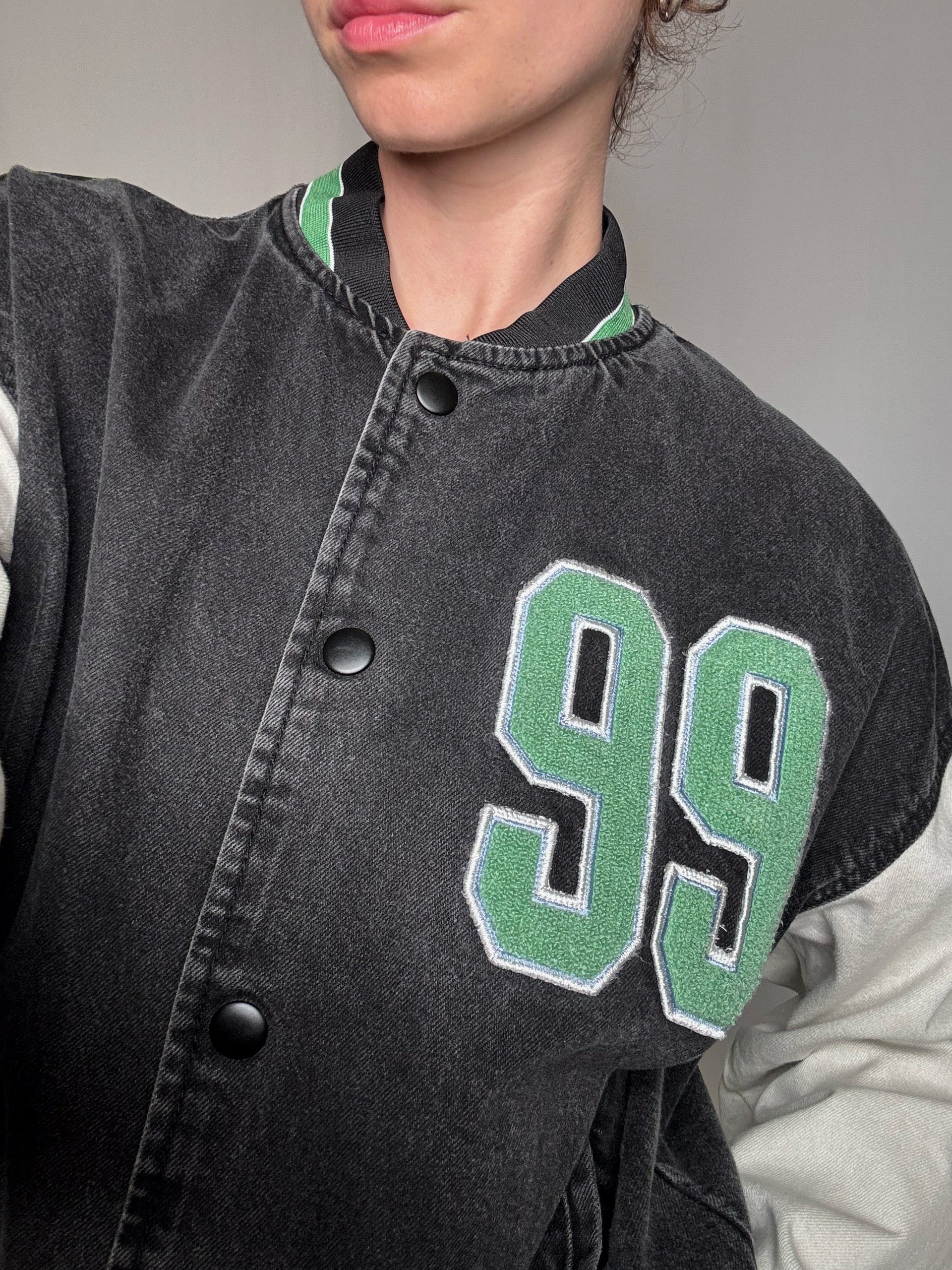 Bomber varsity en denim L vintage