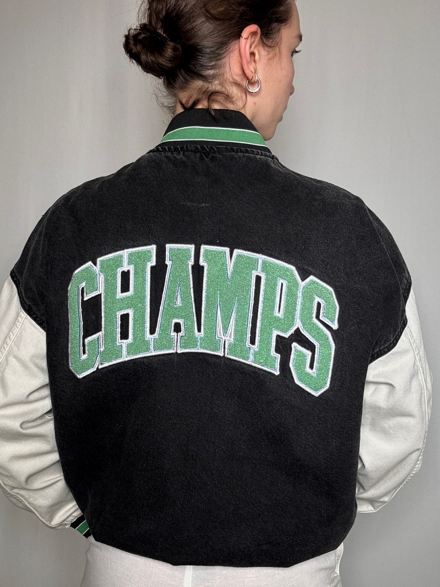 Bomber varsity en denim L vintage