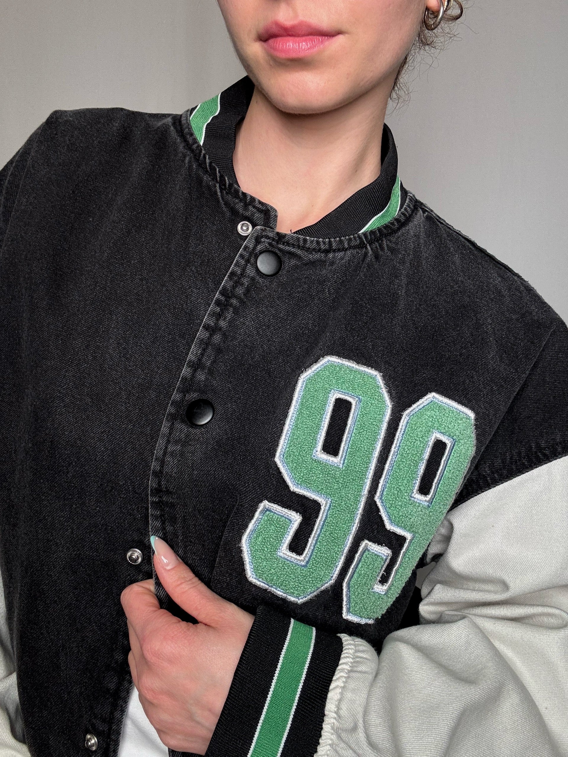 Bomber varsity en denim L vintage