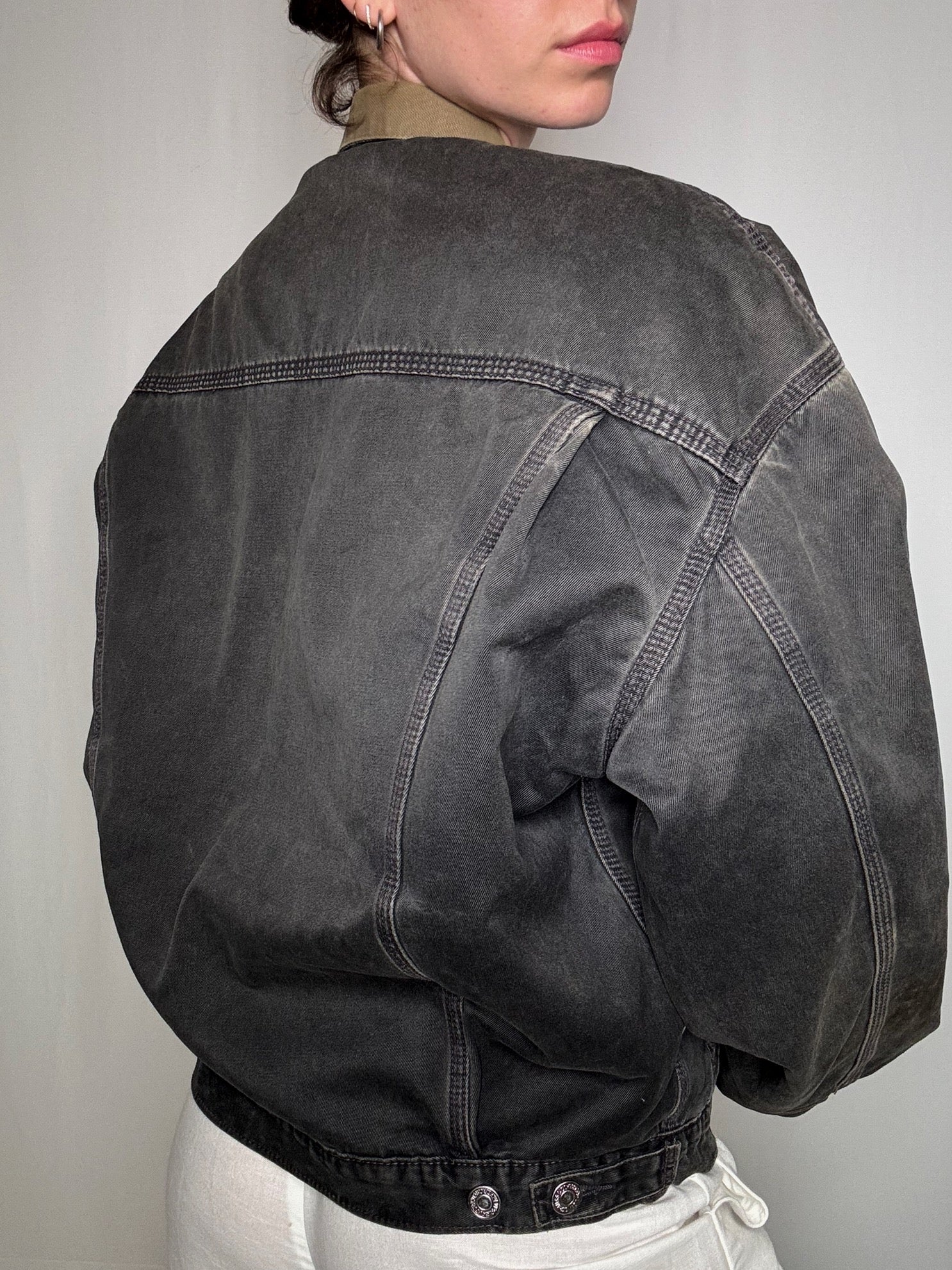 Veste en jean grise Levi's M/L vintage