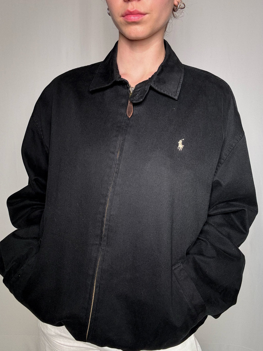 Veste blouson noir Ralph Lauren L vintage