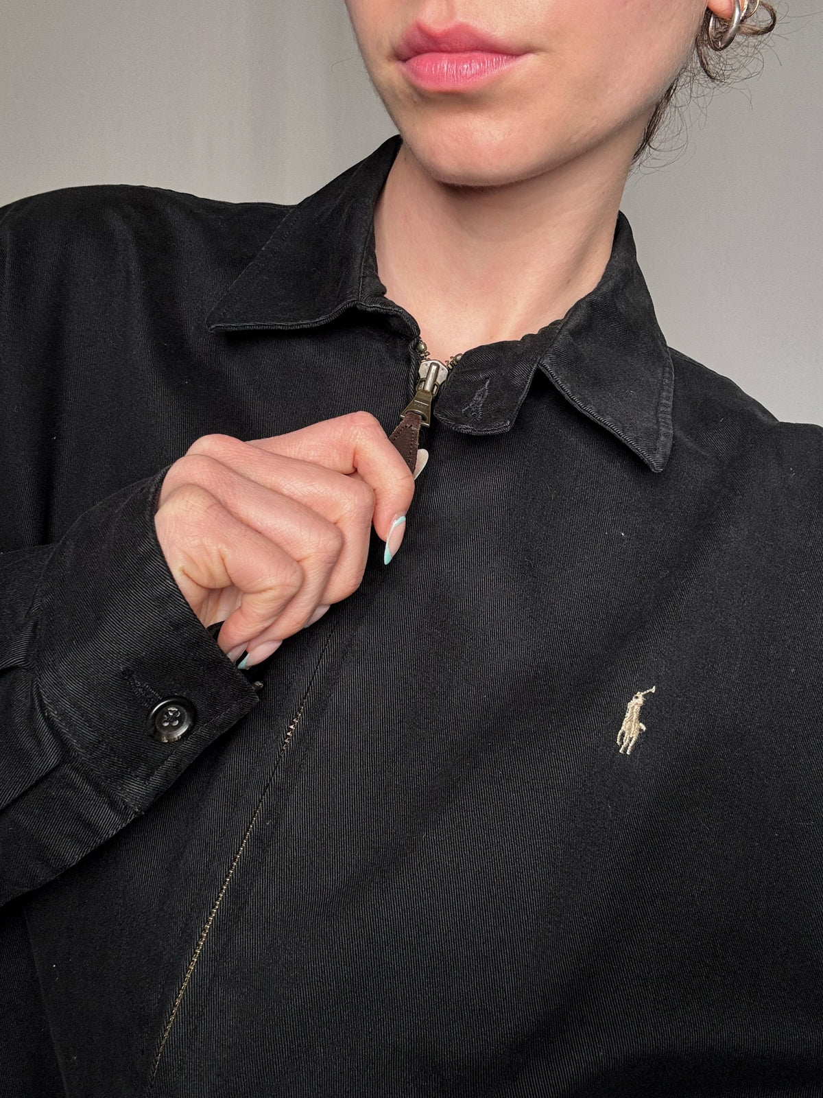 Veste blouson noir Ralph Lauren L vintage