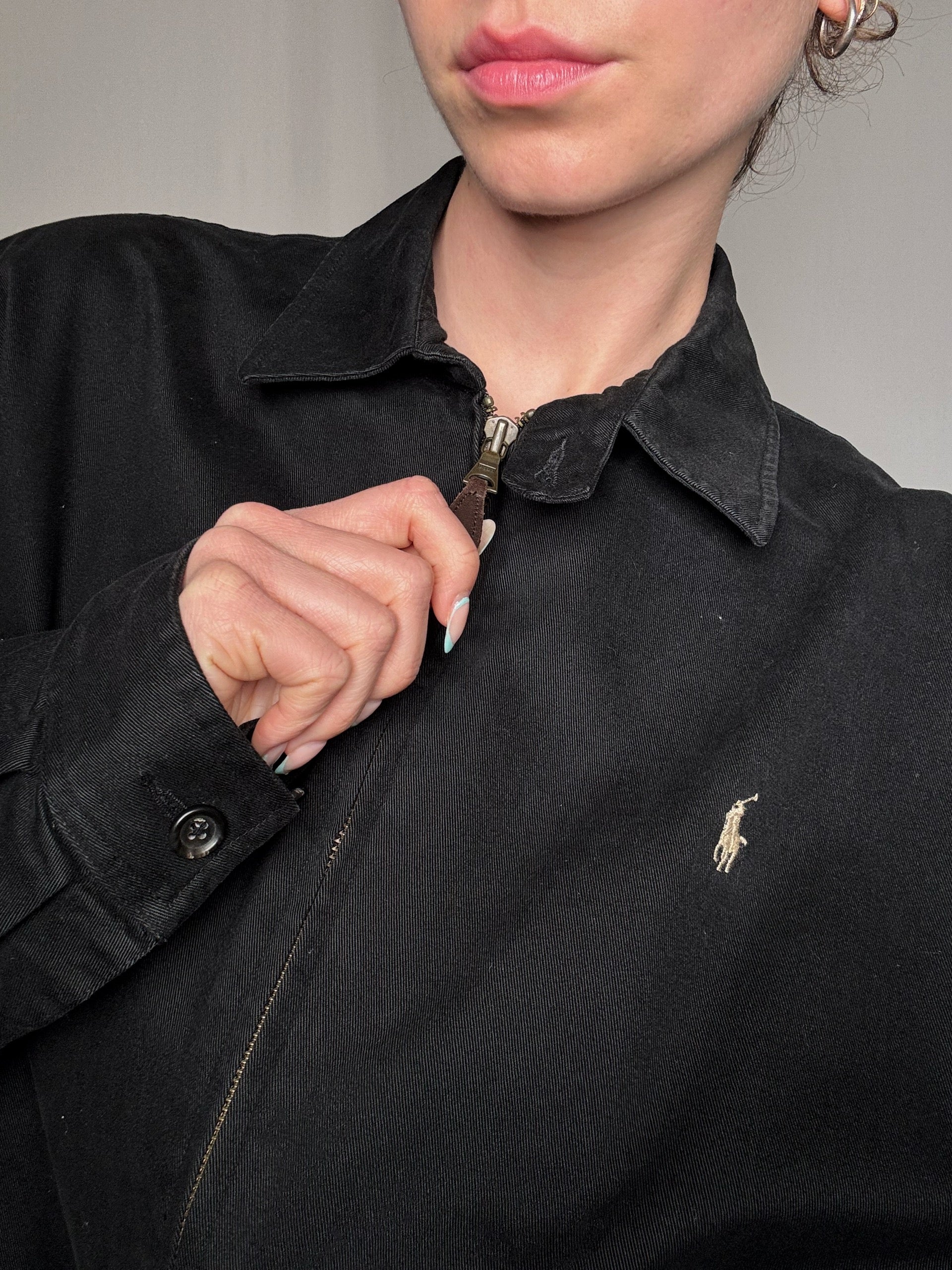 Veste blouson noir Ralph Lauren L vintage