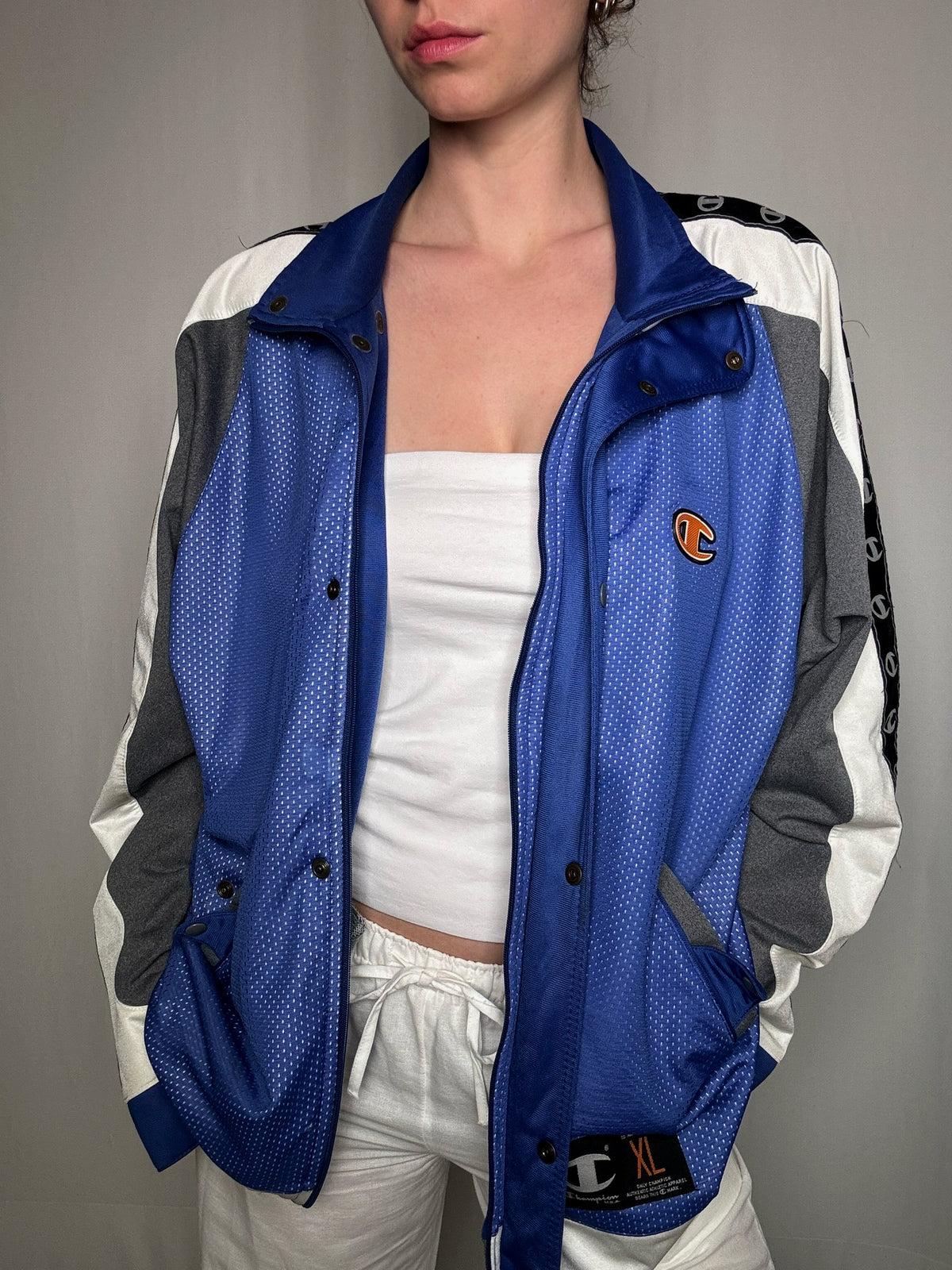 Jacket y2k bicolore Champion XL vintage