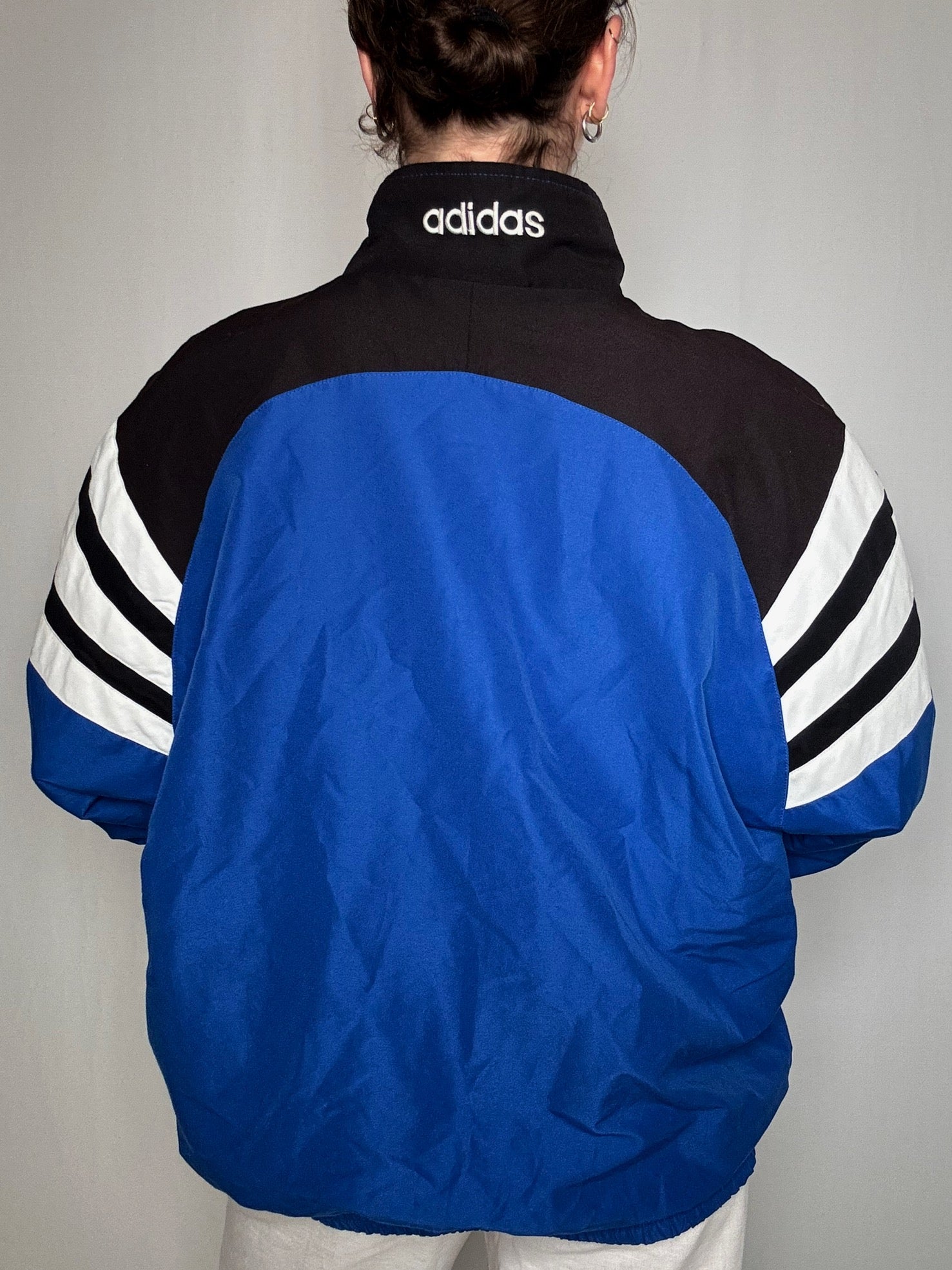Jacket Adidas bleu/noir M vintage