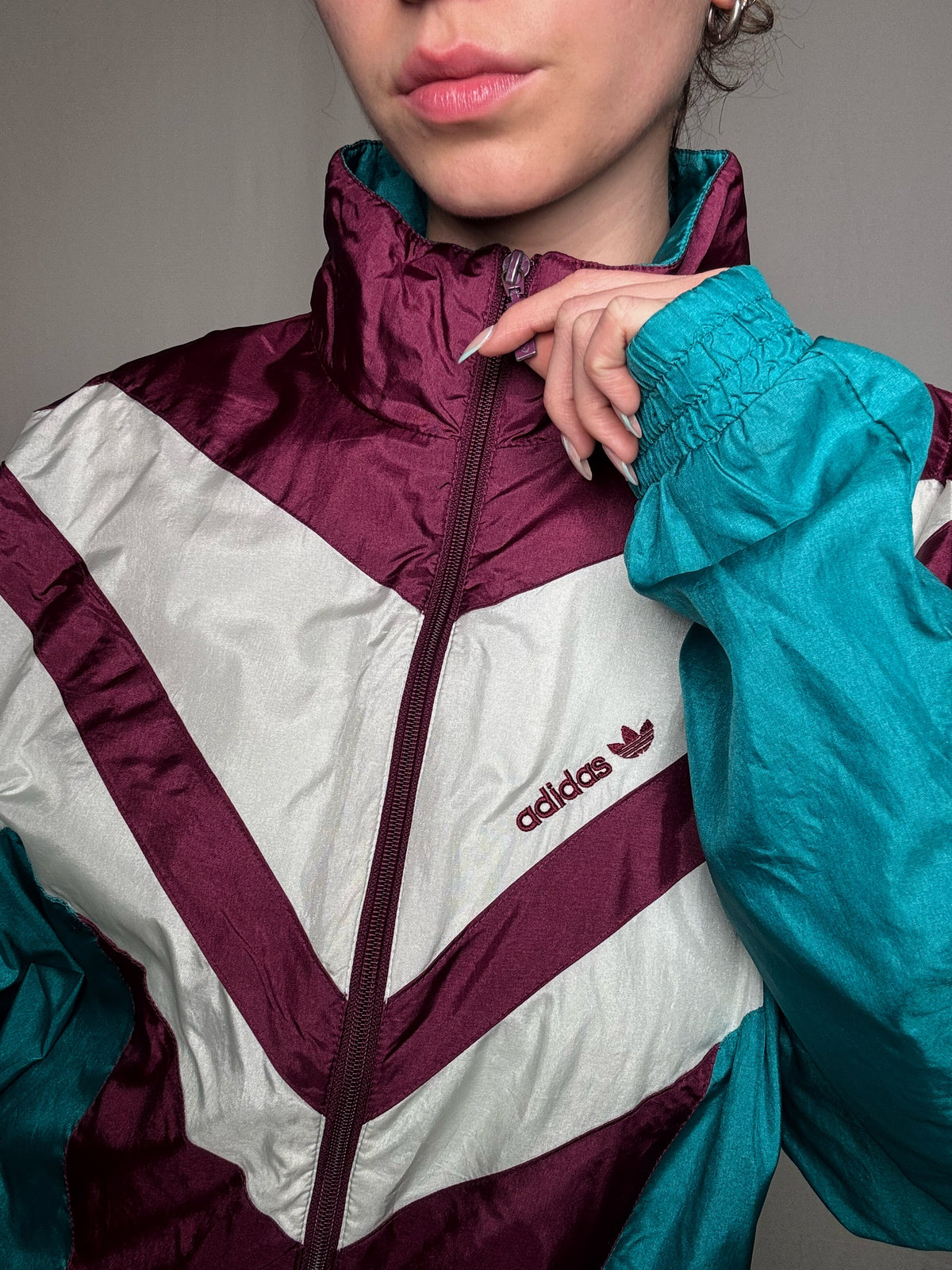 Jacket colorblock Adidas L vintage
