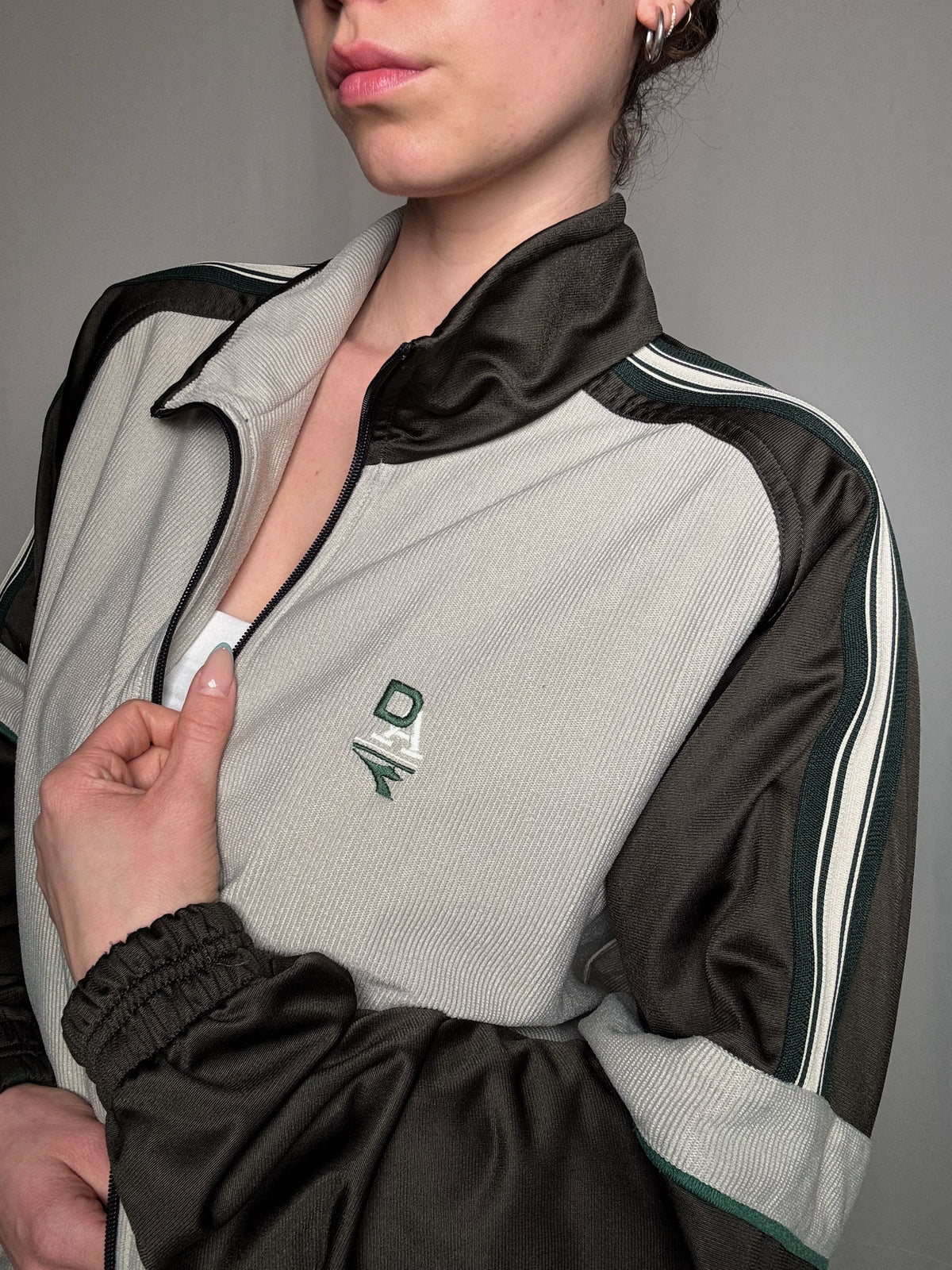 Jacket de sport Diadora beige kaki L vintage