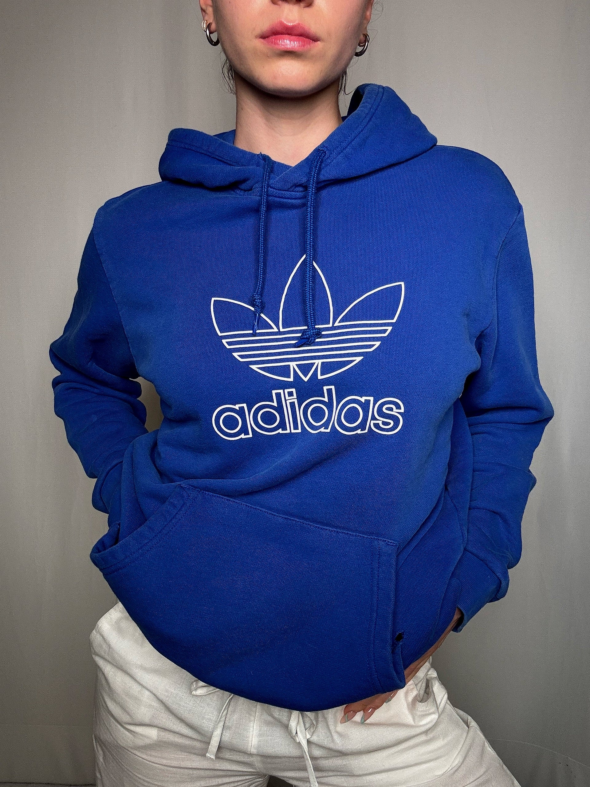 Sweat bleu roi Adidas M vintage