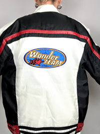 XXL Vintage Black and White Racing Jacket