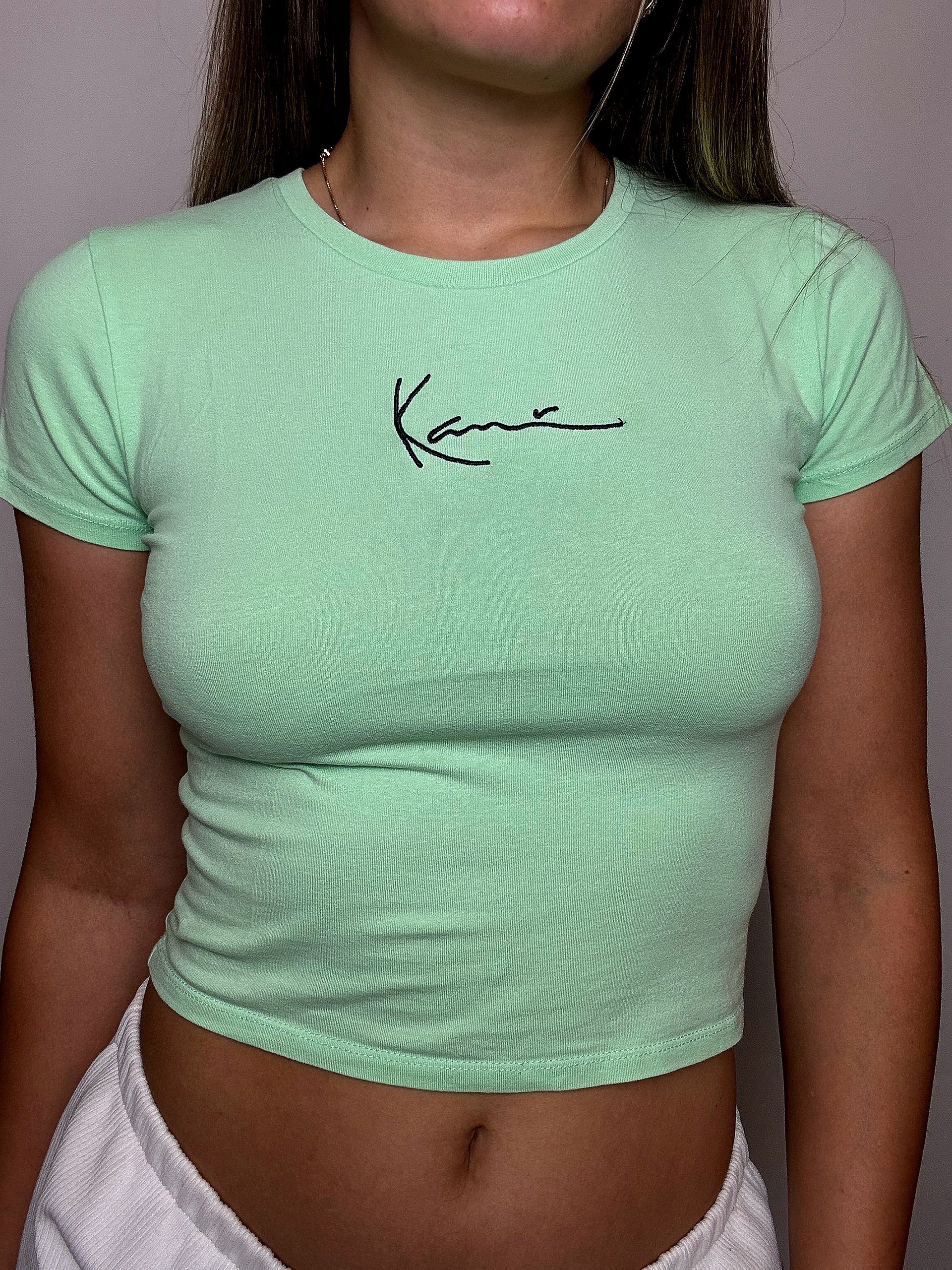 Tee shirt crop vert KANIE M/L vintage