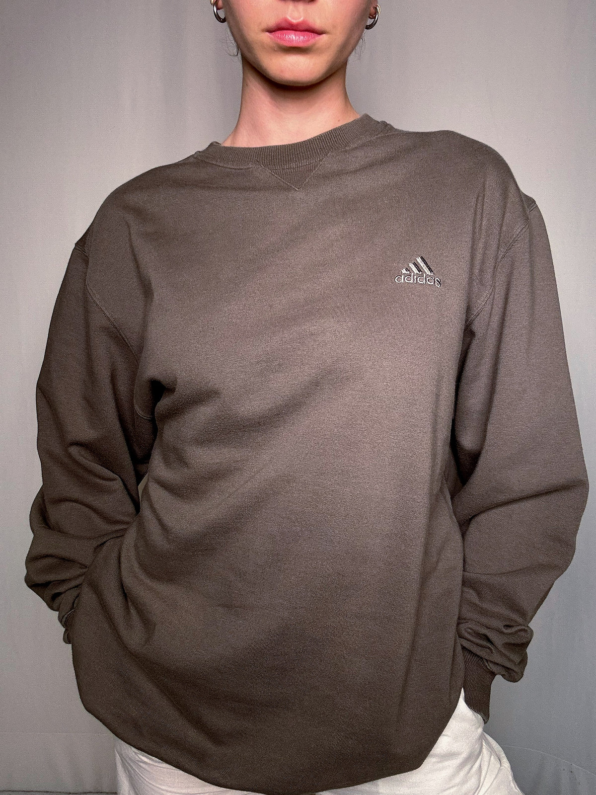 Braunes Adidas Sweatshirt Gr. L, Vintage