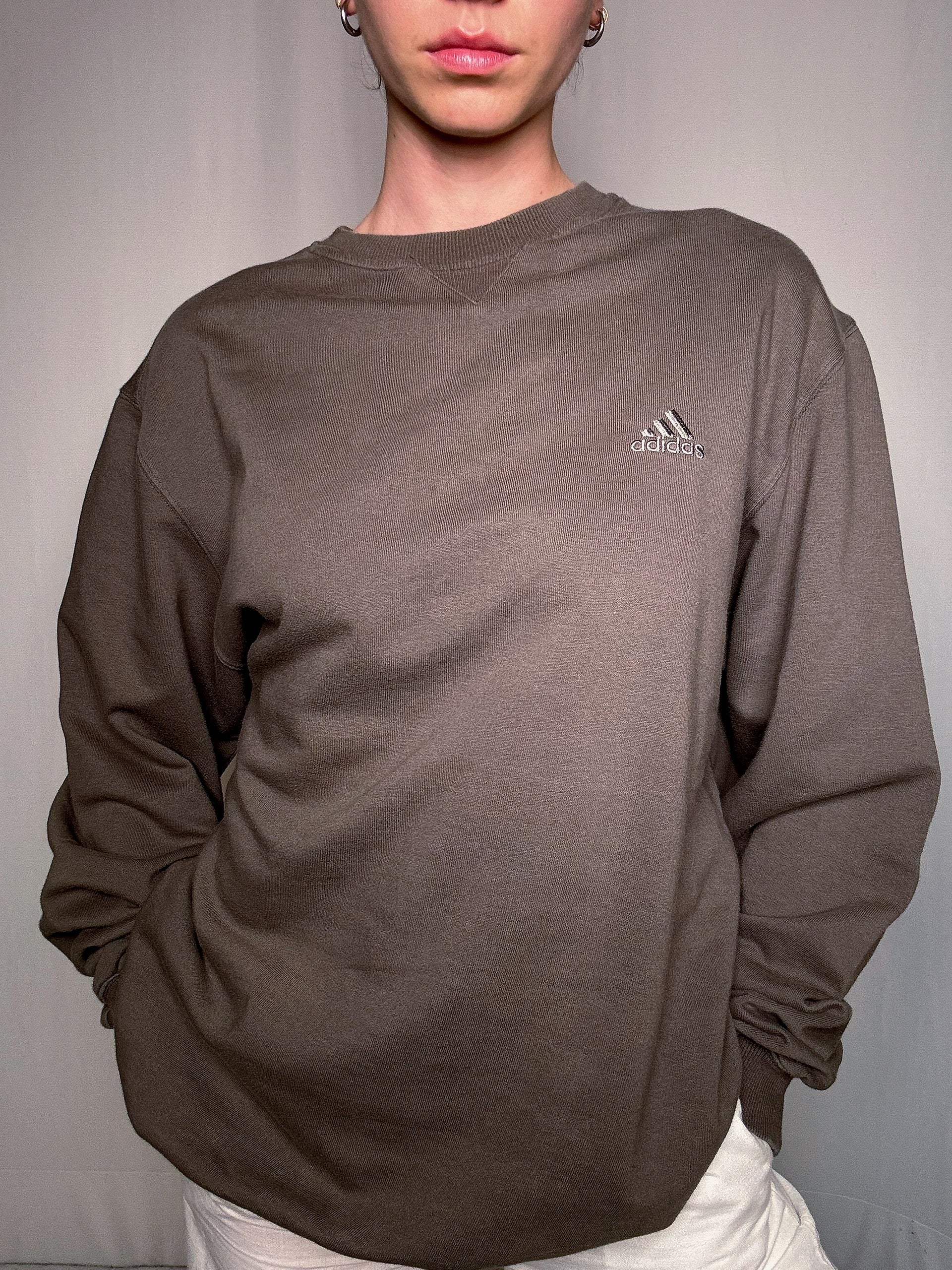 Braunes Adidas Sweatshirt Gr. L, Vintage