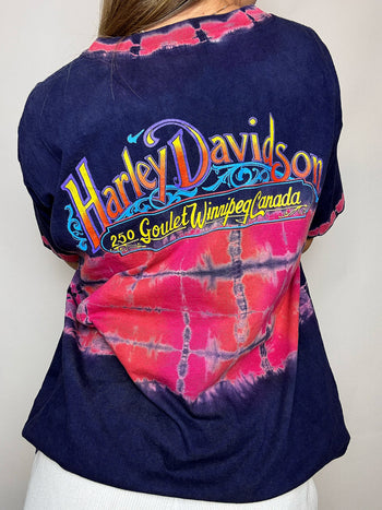 Tee shirt tie and dye HARLEY DAVIDSON M vintage