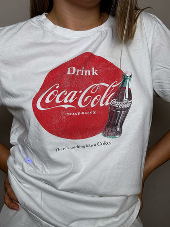 Tee shirt blanc COCA COLA L vintage