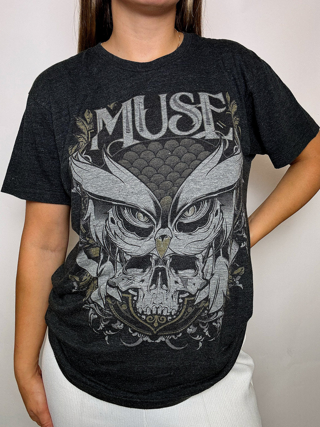 Vintage graues MUSE M T-Shirt