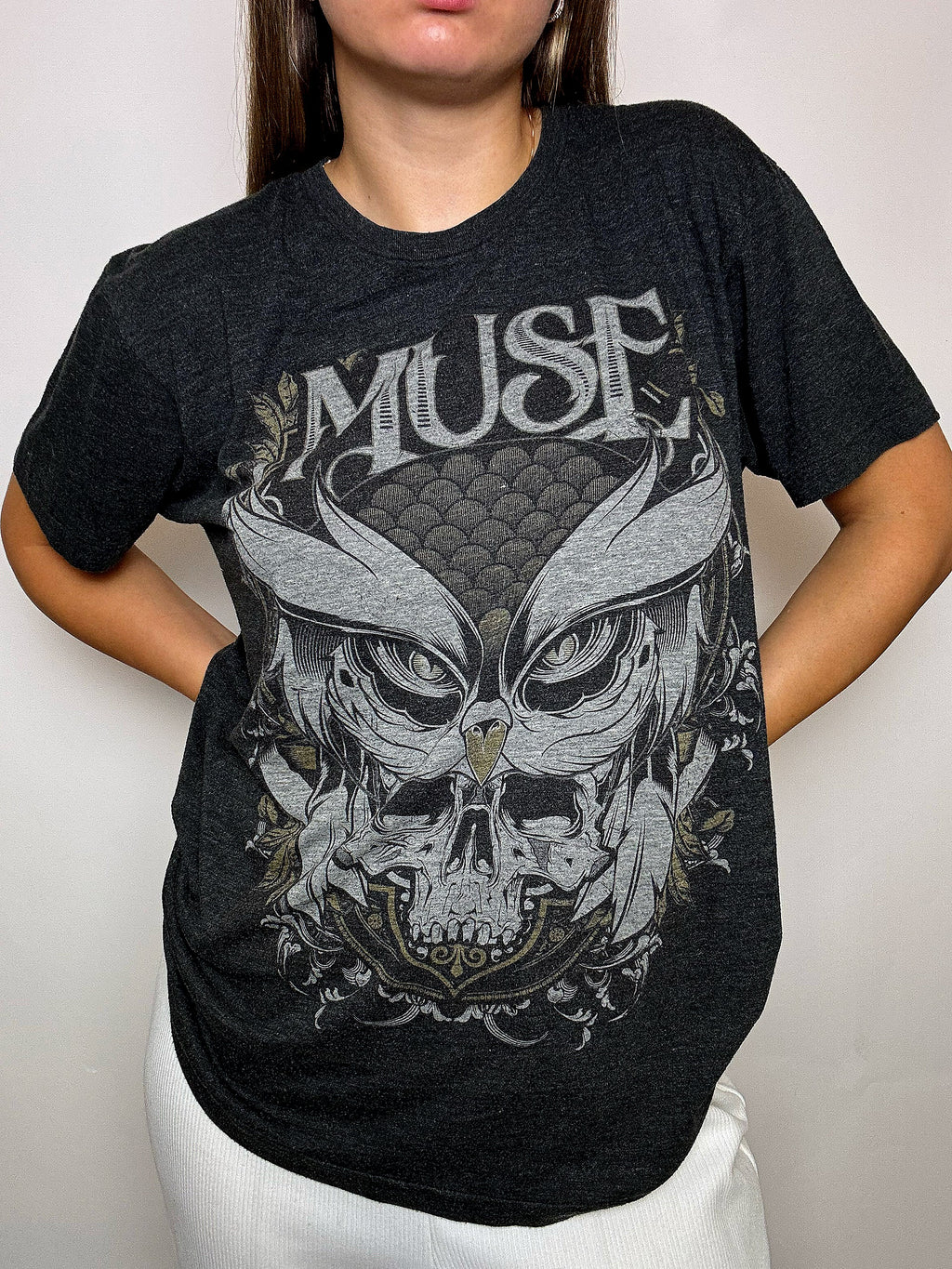 Vintage graues MUSE M T-Shirt