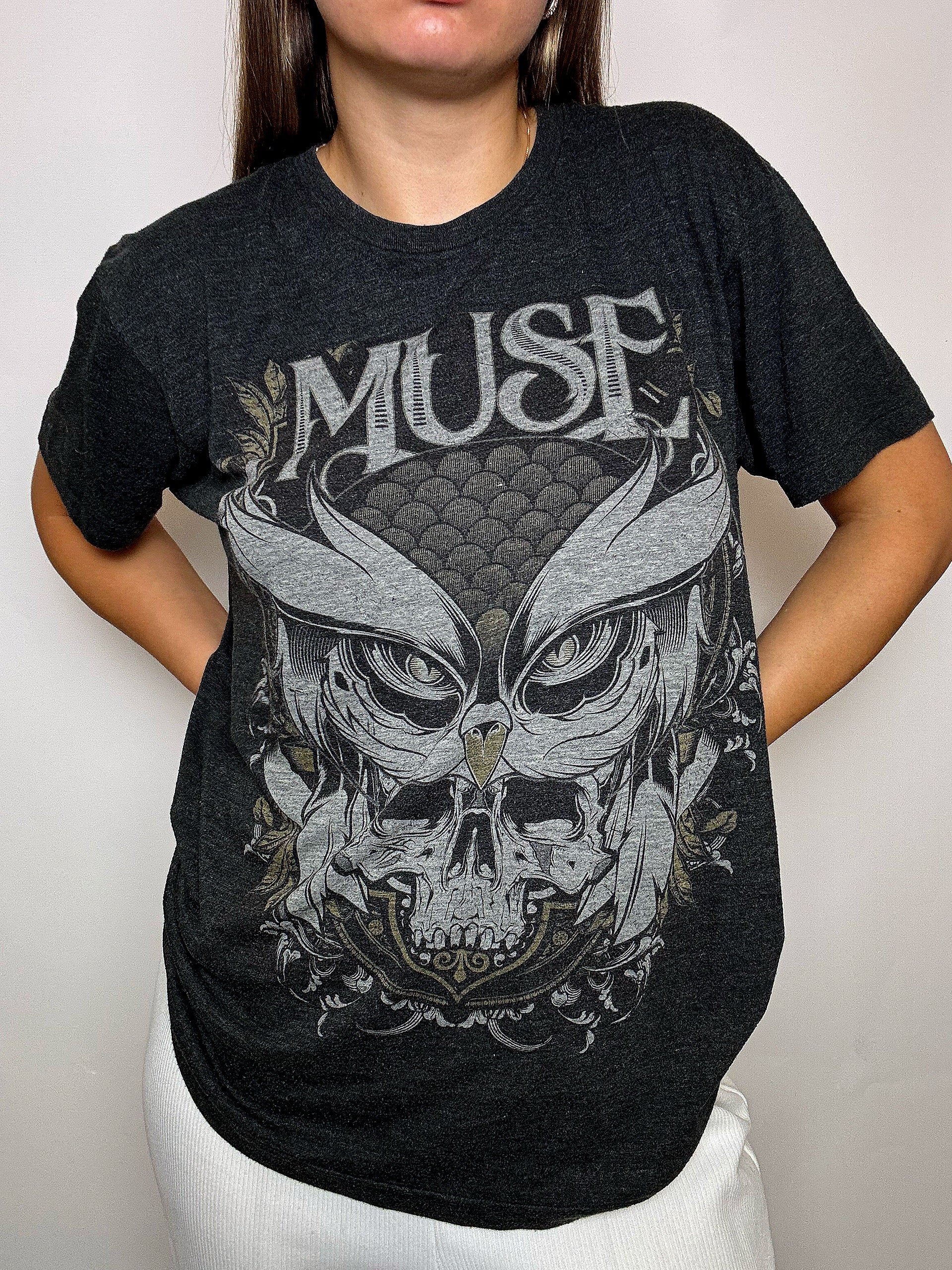 Vintage graues MUSE M T-Shirt