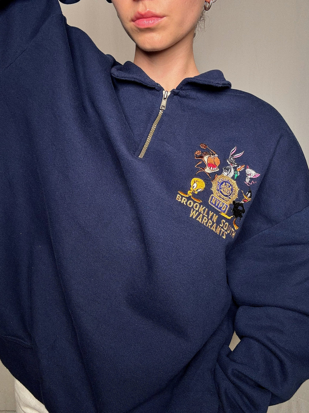 Sweat brodé Looney Tunes 2XL vintage