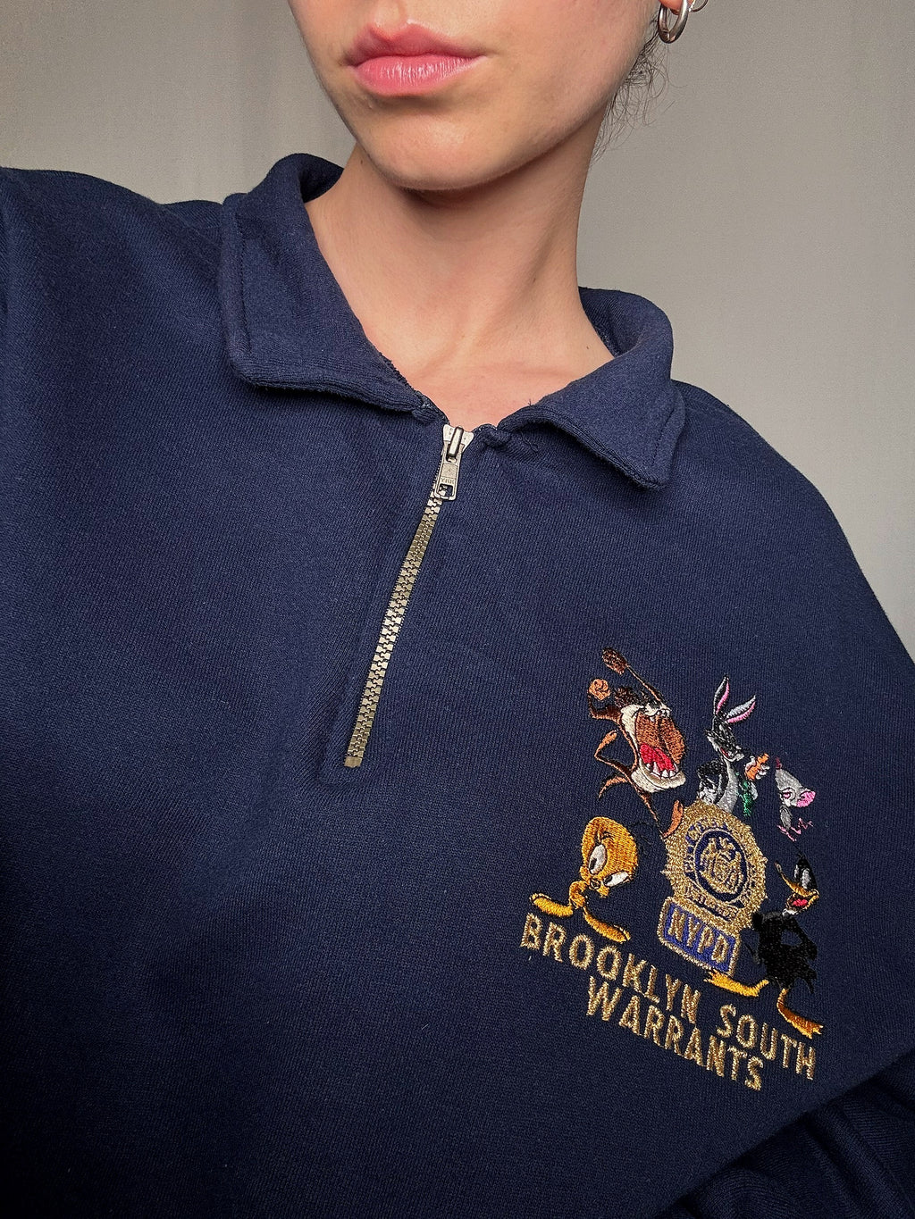 Sweat brodé Looney Tunes 2XL vintage