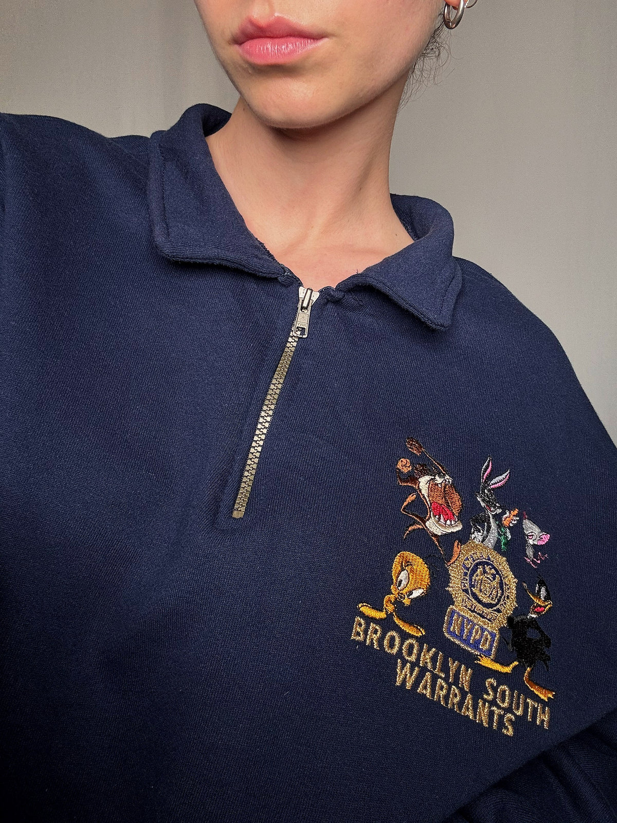Sweat brodé Looney Tunes 2XL vintage