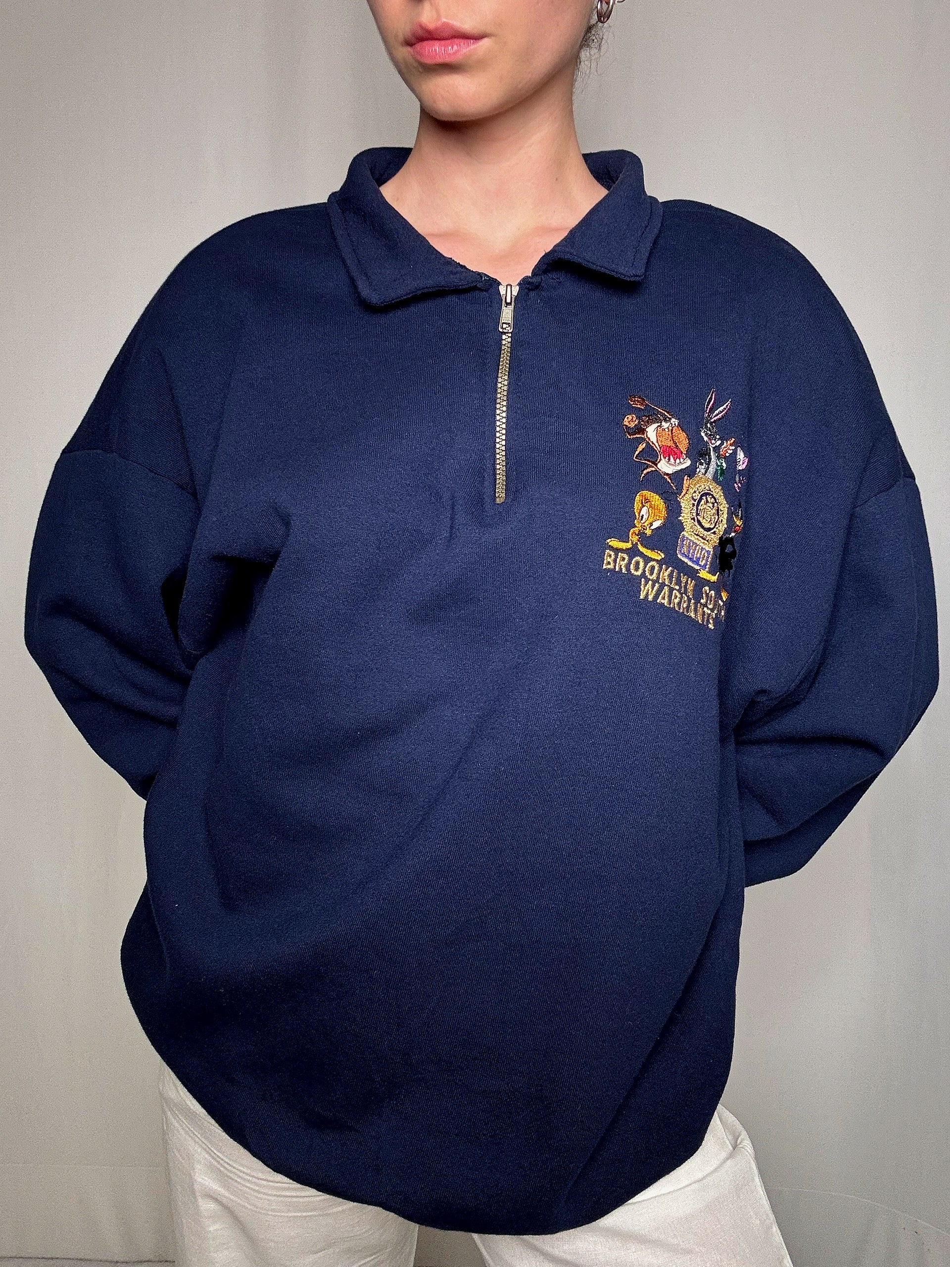 Sweat brodé Looney Tunes 2XL vintage
