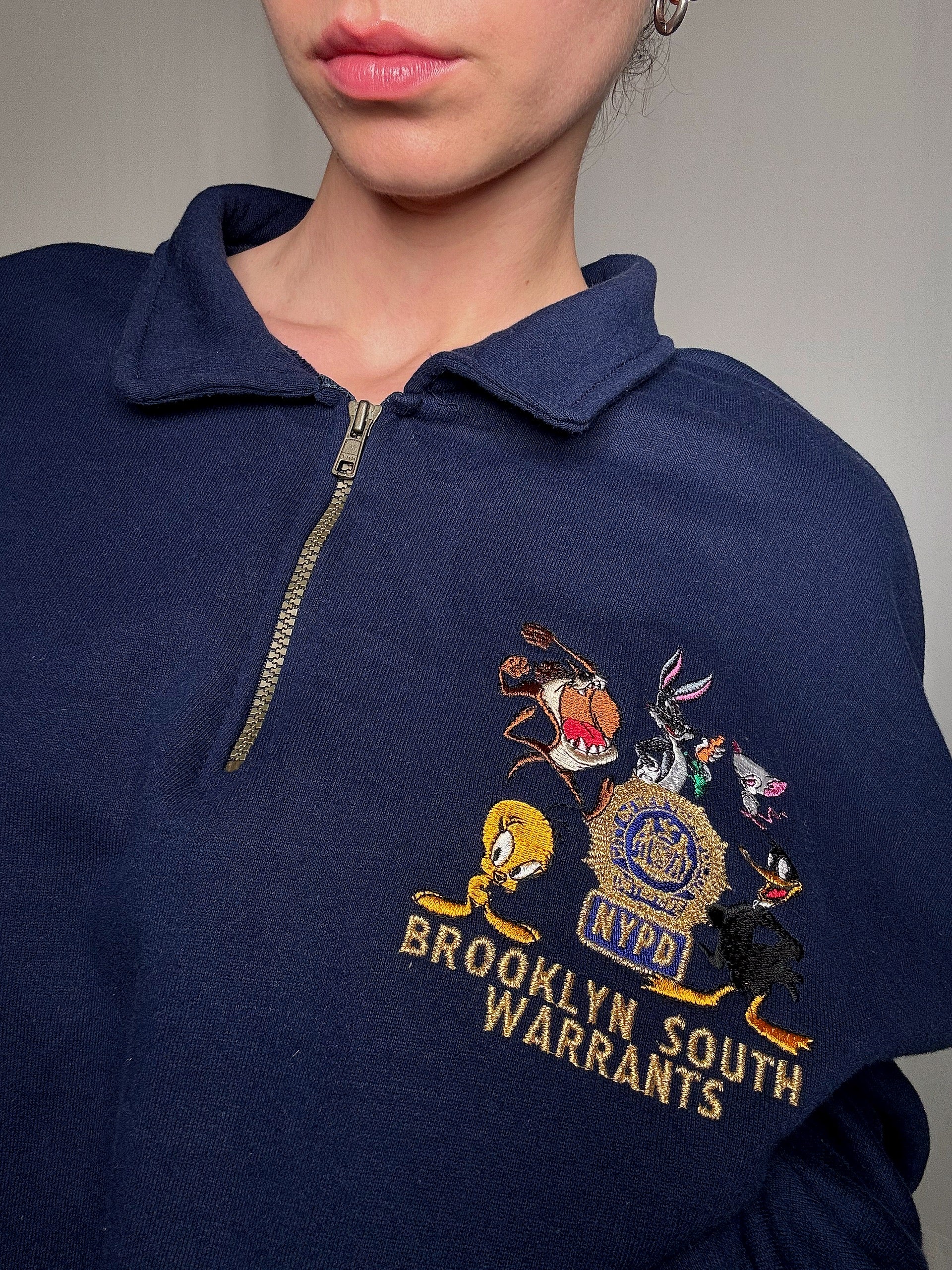 Sweat brodé Looney Tunes 2XL vintage
