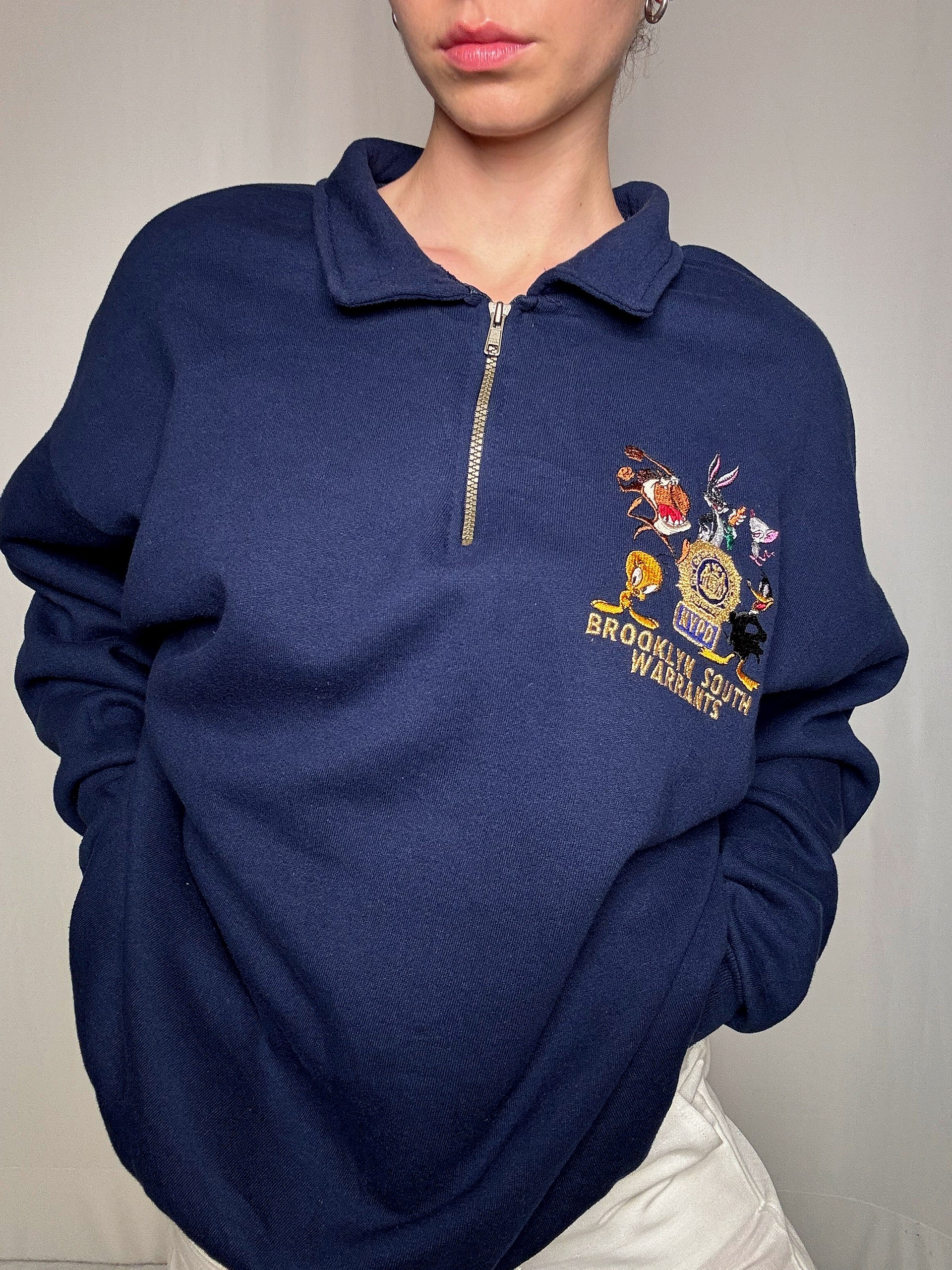Sweat brodé Looney Tunes 2XL vintage
