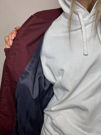 Bomber en coton bordeaux XL vintage