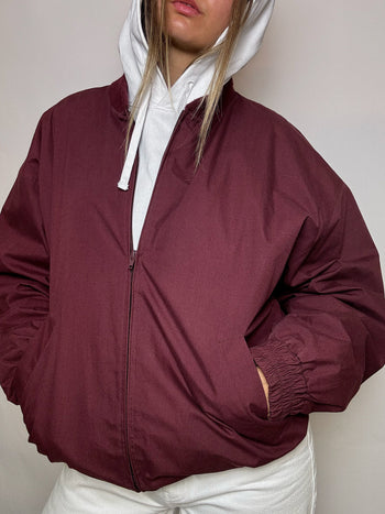 Bomber en coton bordeaux XL vintage
