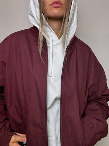 Bomber en coton bordeaux XL vintage