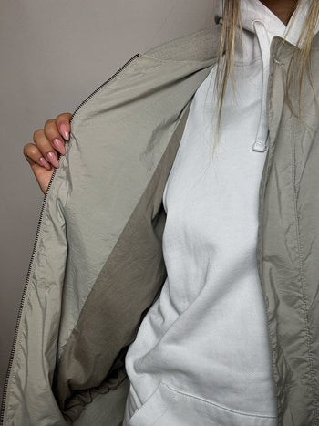 Bomber en coton gris LACOSTE XXL vintage