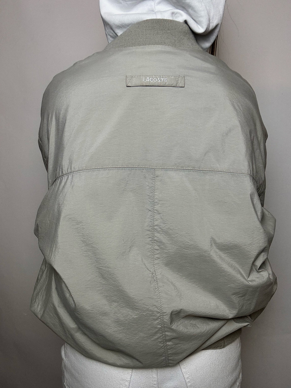 Bomber en coton gris LACOSTE XXL vintage