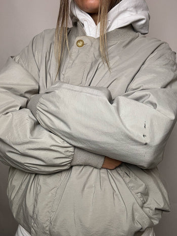 Bomber en coton gris LACOSTE XXL vintage