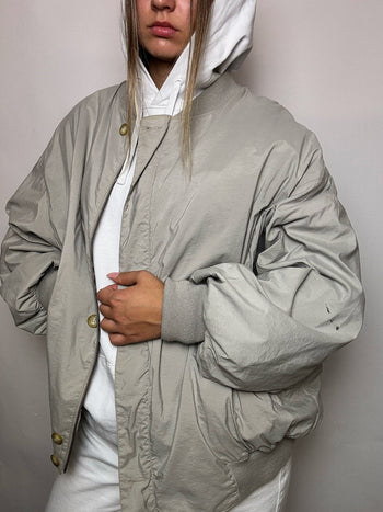 Bomber en coton gris LACOSTE XXL vintage