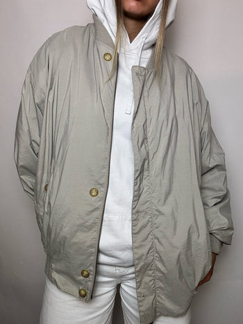 Bomber en coton gris LACOSTE XXL vintage