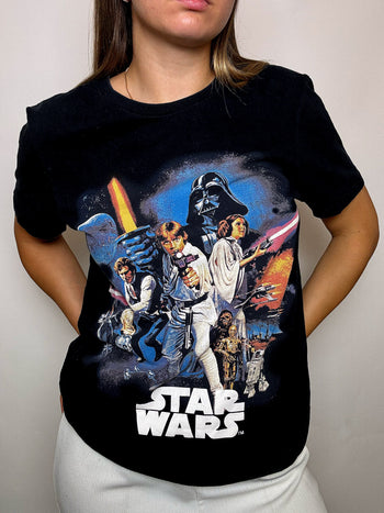 Tee shirt noir STAR WARS S vintage
