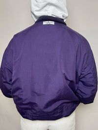 Vintage lila Baumwoll-Bomberjacke XL