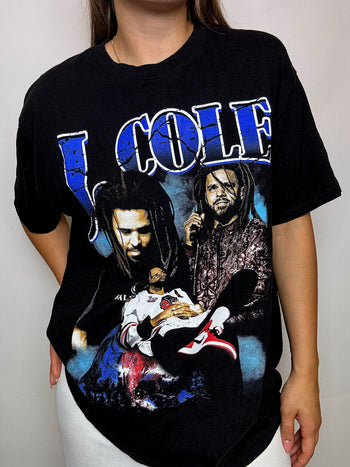 Tee shirt noir J COLE XL vintage