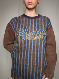 Sweat à rayures Replay and sons S/M vintage