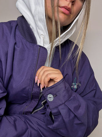 Bomber en coton violette XL vintage
