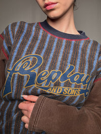 Sweat à rayures Replay and sons S/M vintage