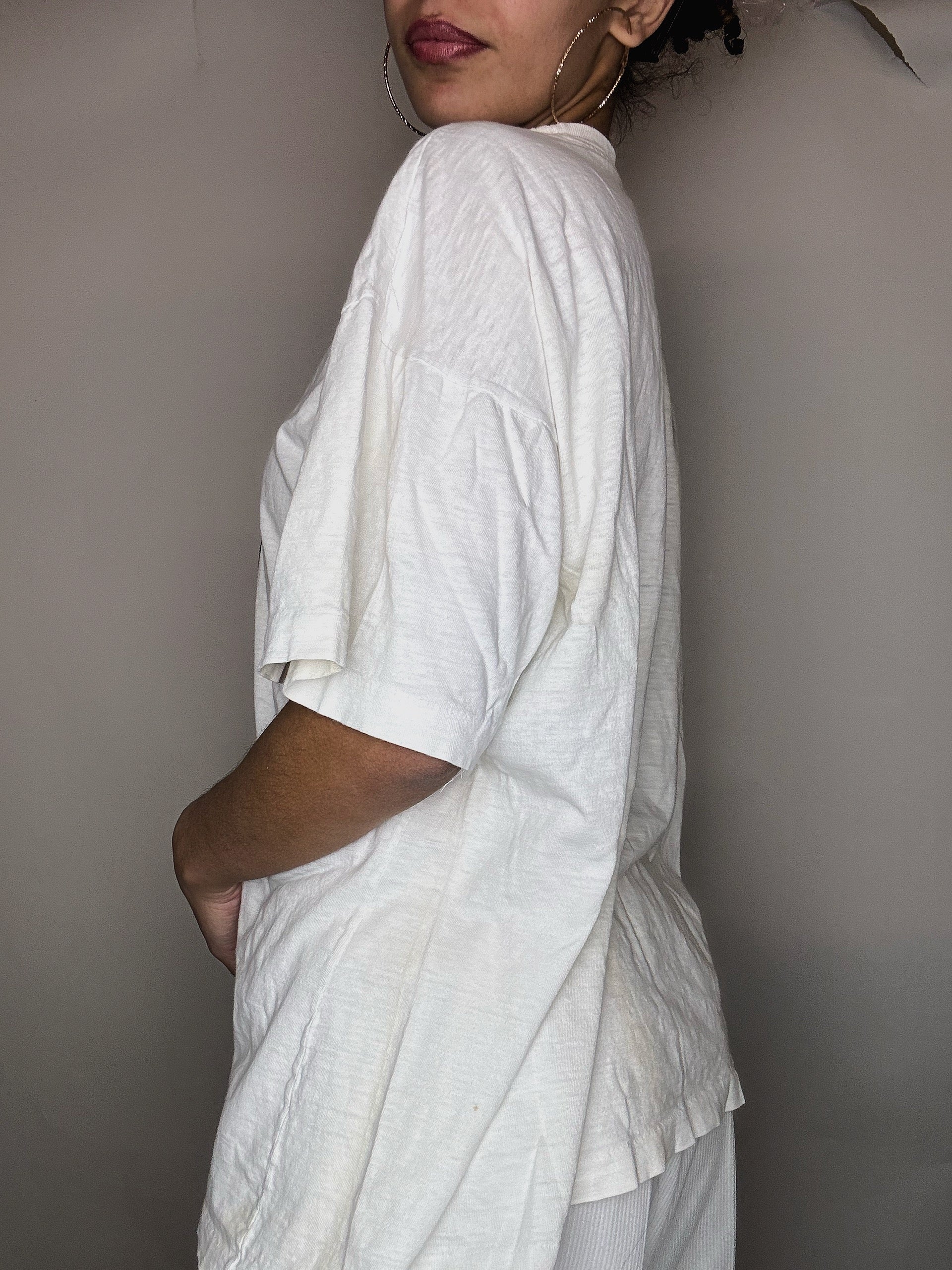 Tshirt blanc imprimé XL vintage