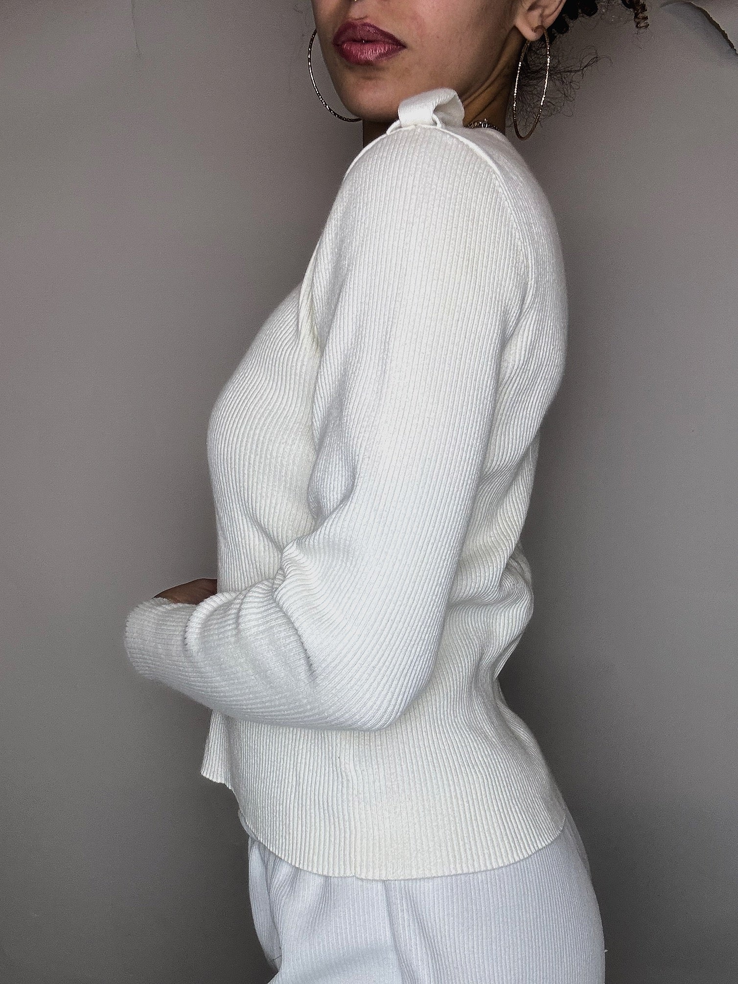 Pull blanc cassé Ralph Lauren S vintage