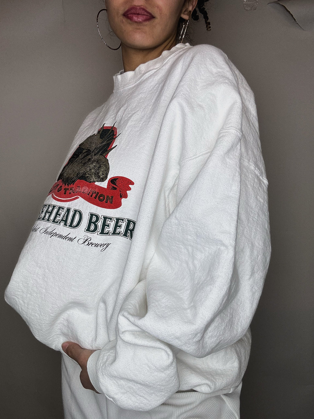 Vintage XXL white crewneck sweatshirt