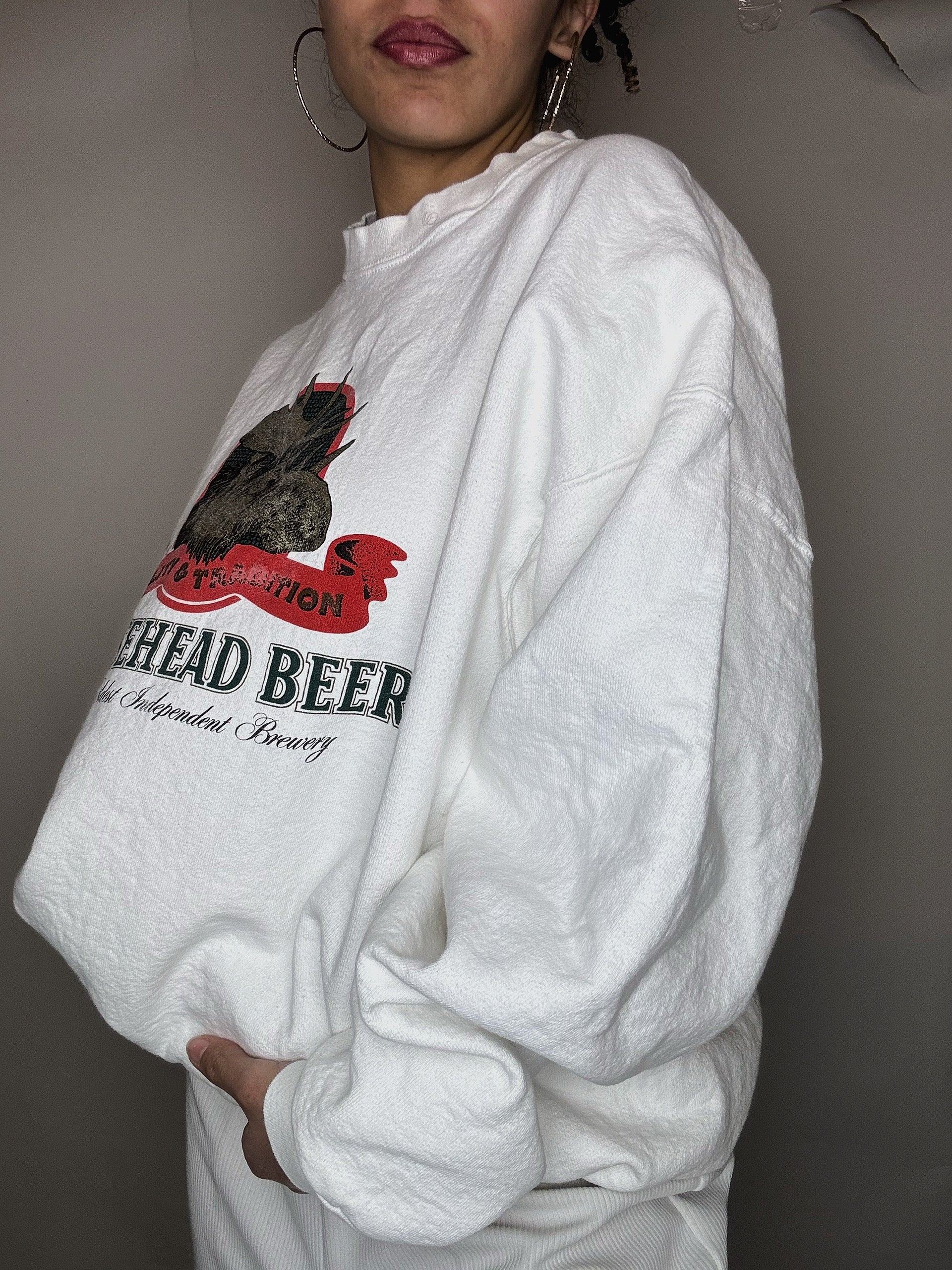 Vintage XXL white crewneck sweatshirt